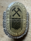 oa031 - East German Badge - honour needle VEB Mining equipment company in Nordhausen