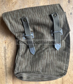 gw104 - mid 1960s 1st model NVA & Grenztruppen AK mag pouch in Strichtarn - curved with D-ring and riveted straps