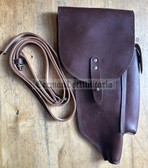 gw026 - brown leather VoPo Volkspolizei PM-63 RAK Sub Machine Gun pistol holster - East German made