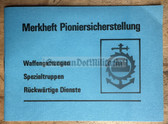 wb051 - c1980s NVA pocket guide book - Pioniere Engineers - trench building, etc.