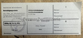 od008 - c1990 NVA issue voucher for a railways ticket for when on leave