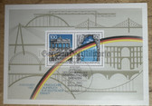 ac988 - West German postage stamps block - c1990 anniversary of the opening of the Berlin Wall