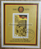 ac992 - East German postage stamps block - c1979 30th anniversary of the founding of the DDR