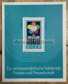 ac998 - 3 - East German postage stamps block - c1973 International Youth Festival in Berlin - tb0x2