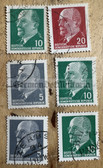 ad005 - East German postage stamps set - c1960s Walter Ulbricht set