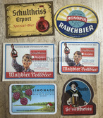 ad009 - lot of 1950s East Berlin Schultheiss brewery beer bottle labels