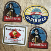 ad011 - lot of 1950s East Berlin Schultheiss brewery beer bottle labels