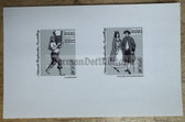 ad013 - 2 - East German postage stamps set - test/proof print of Halle folk costumes stamps