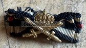 ad020 - original German WW1 medal ribbon buttonhole device - Iron Cross & Hindenburg Cross & swords with crown!