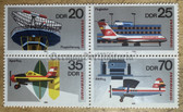 od107 - East German postage stamps block - Interflug state airline