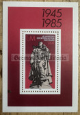 od104 - East German postage stamps block - c1985 40th anniversary of the end of WW2