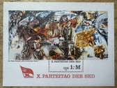 od090 - East German postage stamps block - 10th party conference of the SED in Berlin