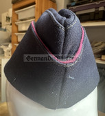 wo184 - early 1970s Feuerwehr Voluntary & Professional Fire Service overseas cap with piping Schiffchen with pull down flaps - size 55