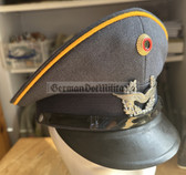bw121 - c1987 dated West German Luftwaffe Air Force uniform visor hat - size 58