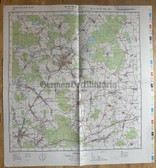 map008 - original East German NVA Army tactical map - c1985 KAMENZ in Saxony