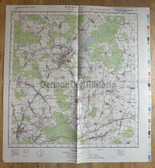 map009 - original East German NVA Army tactical map - c1985 KAMENZ in Saxony