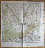 map013 - original East German NVA Army tactical map - c1986 DUBI - CSSR Czechoslovakia with Zinnwald border crossing