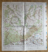 map014 - original East German NVA Army tactical map - c1986 DUBI - CSSR Czechoslovakia with Zinnwald border crossing