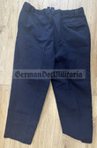 wo303 - c1971 dated East German Freiwillige Feuerwehr FFW - Voluntary Fire Fighters & Deutsche Reichsbahn railways - dress uniform pants trousers with belt loops - size g60!! XXL !!!