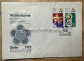 od123 - East German First Day Cover with stamps and special cancellation - c1973 World Youth Festival in Berlin