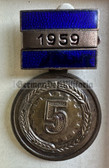 om471 - c1959 dated medal in box - Fuer gute Leistungen im Berufswettbewerb - blue enamel hanger
