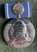 om470 - Lessing medal in silver - worn on uniforms (on right side) - in blox