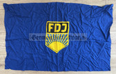 gw134 - original FDJ Youth Organisation flag banner - cotton - 38" x 24"