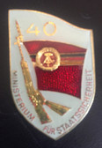 om960 - original MfS Stasi Staatssicherheit 40 years anniversary badge - Erich Mielke - very scarce