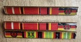 is062 - matching set from the same man - 8 place paper medal ribbon bar for jackets & 4 place for shirts - NVA or Stasi - senior Officer rank