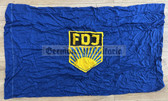 gw137 - original FDJ Youth Organisation flag banner - cotton - 51" x 31"