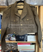 ad076 - c1940s/50s French Army battle dress jacket model mle 46 - Ike type - short cropped - size 1-9