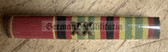 is067 - c1960's 3 place cloth medal ribbon bar - NVA or Stasi - part set from a 6 place ribbon bar