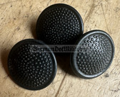 sbs015 - 3 -  c1960s black plastic buttons for FDA subdued Blumentarn camo tunic field uniforms - 21mm diameter - price is per button