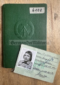 od134 - East German social security book & driving licence