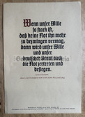 ad124 - NSDAP Wochenspruch - Quote of the week - November 1939 - Adolf Hitler