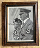 ad118 - framed print of Mussolini and Hitler