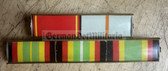 is074 - 5 place paper medal ribbon bar for wear - Stasi MfS & NVA - senior NCO & mid/senior Officer rank