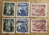 od168 - East German postage stamps - c1955 10 years anniversary Bodenreform - Land Reform - 2 sets