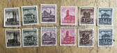 od169 - East German postage stamps - c1955 important buildings in the DDR  - 2 sets