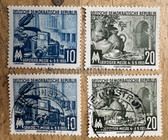 od192 - East German postage stamps - c1955 Leipziger Messe - Leipzig Trade Fair - 2 sets