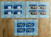 od189 - set of three East German postage stamps block - Interkosmos space programme - Sigmund Jähn