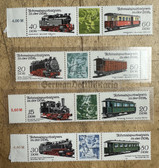 od184 - East German postage stamp set - narrow gauge railways in the DDR
