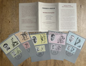od199 - c1963 set of East German postcards with special stamps and cancellations - sports men that were killed by the Nazis