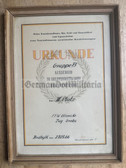 oo141 - c1966 framed award certificate - Freiwillige Feuerwehr - Voluntary Fire Service