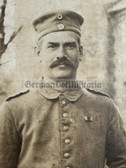 ad162 - German WW1 soldier field portrait photo with medal ribbon bar
