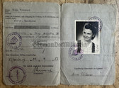 od202 - c1952 West German driving licence - woman from Offenburg