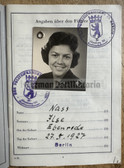 od204 - c1959 West German international driving licence - woman from West Berlin
