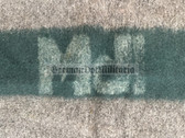 gw017 - very scarce, original BePo riot police conscripts issue woollen blanket - MdI marked with green stripes