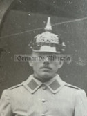 ad180 - German soldier with greatcoat and Pickelhaube portrait photo