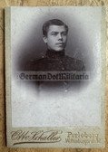 ad199 - c1890 German soldier studio portrait photo - carte de visite